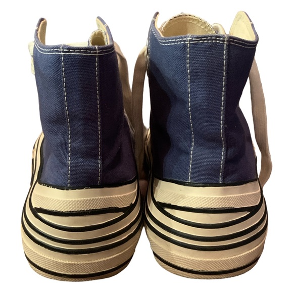 Jeffrey Campbell Anthropologie Sz W8 Endorphin Blue White Sneaker Shoes High Top - Picture 3 of 6